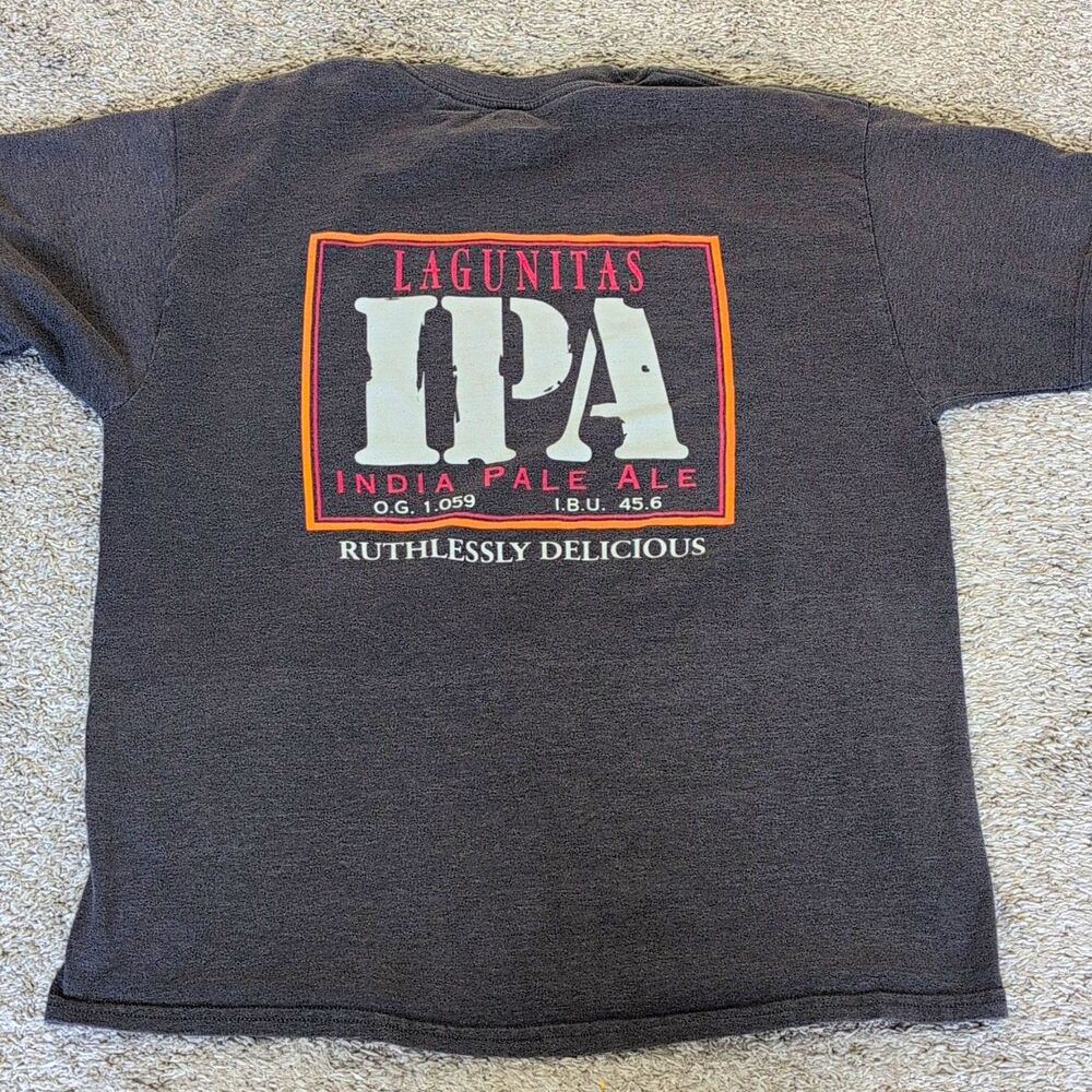 Lagunitas India Pale Ale Ruthlessly Delicious T Shirt Breweriana Graphic Tee